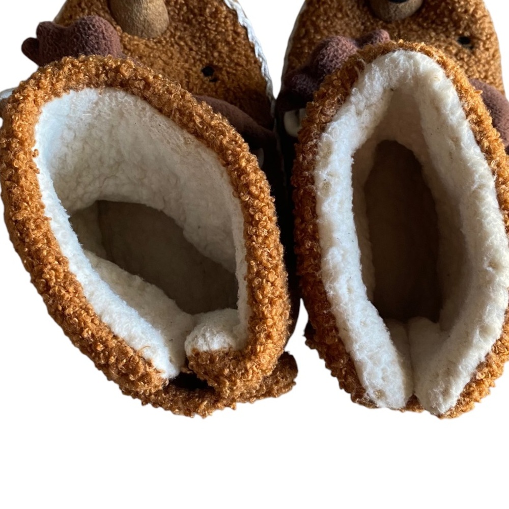 Hanna Andersson Critter Slippers By Hanna Reindeer Size 13-1 Youth - Picture 7 of 8